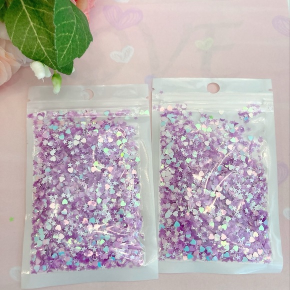 9 packs of glitter stars sprinkles. DIY - Picture 5 of 6